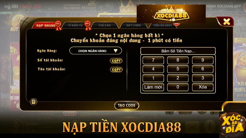 Nhà Cái Xocdia88: Cổng Game Đổi Thưởng Uy Tín Và Hấp Dẫn 7 Nạp tiền Xocdia88 dễ dàng
